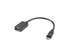 Изображение Adapter MICRO USB(F)- USB-A(f )2.0 0.15M OTG Czarny 