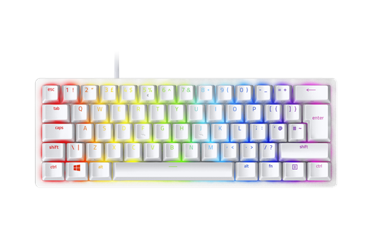 Изображение Razer | Optical Gaming Keyboard | Huntsman Mini 60% | Gaming keyboard | RGB LED light | RU | Wired | Mercury | USB-C | Red Switch