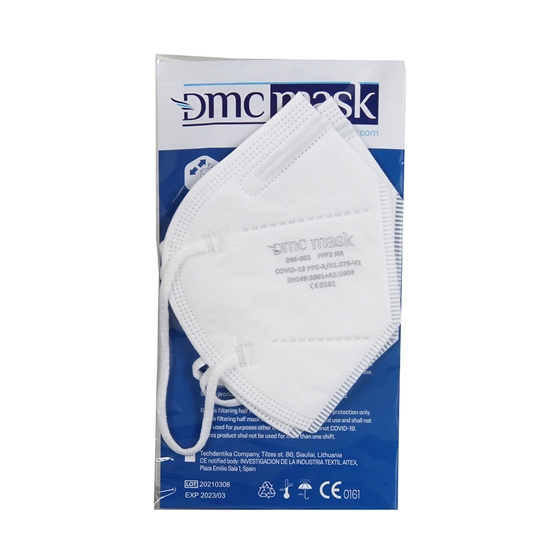 Изображение Respiratori FFP2 bez vārsta, 2gab. DM-002