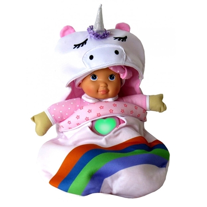 Attēls no Lelle Bambolina bērna ar guļammaisu, ar gaismiņām un melodij