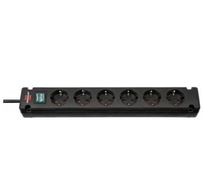 Picture of Brennenstuhl Bremounta 6 fold black 3m + switch