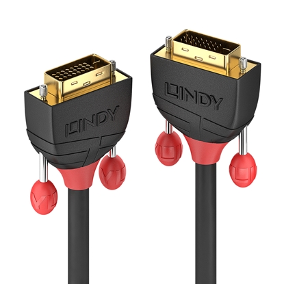 Attēls no Lindy 1m DVI-D Dual Link Cable, Black Line