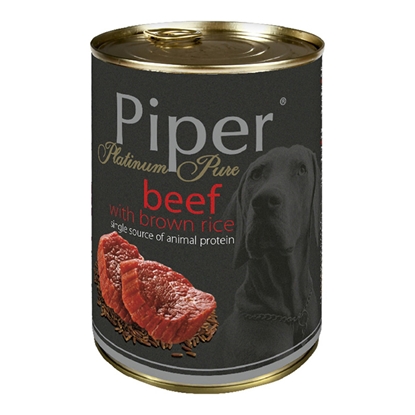 Attēls no Konservi suņiem Piper Platinum liellops, brūnie rīsi 400g