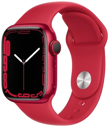 Attēls no Apple Watch 7 GPS + Cellular 41mm Sport Band PRODUCT(RED) (MKHV3EL/A)