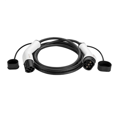 Attēls no EV+ Charging Cable Type 2 to Type 2 32A 3 Phase 5m | EV+ | EV-CB-T2-32-3P-W | EV+ Charging Cable Type 2 to Type 2 32A 3 Phase | Output | A | 5 m
