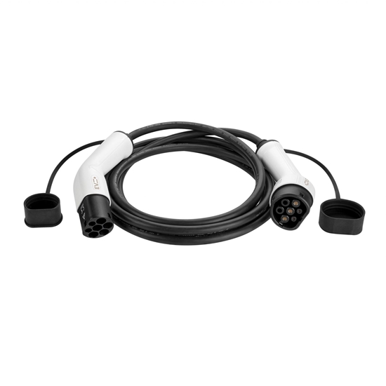 Picture of EV+ Charging Cable Type 2 to Type 2 32A 3 Phase 5m | EV+ | EV-CB-T2-32-3P-W | EV+ Charging Cable Type 2 to Type 2 32A 3 Phase | Output | A | 5 m