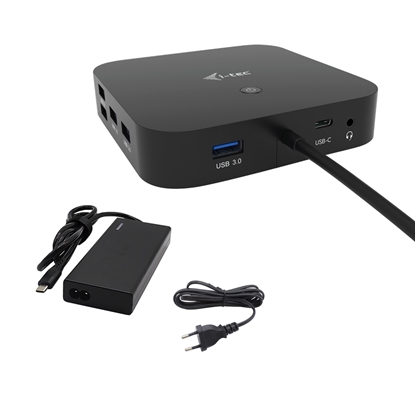 Изображение i-tec USB-C HDMI DP Docking Station with Power Delivery 65W + Universal Charger 77 W