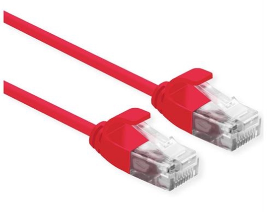 Picture of ROLINE UTP Data Center Patch Cord Cat.6A, LSOH, Slim, red, 0.5 m