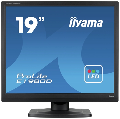Attēls no Iiyama ProLite E1980D-B1 - LED monitor - 19" - 1280 x 1024 @ 60 Hz - TN - 250 cd / m² - 1000:1 - 5 ms - DVI, VGA - matte black