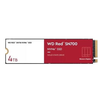Attēls no SSD|WESTERN DIGITAL|Red SN700|4TB|M.2|NVMe|Write speed 3100 MBytes/sec|Read speed 3400 MBytes/sec|TBW 5100 TB|WDS400T1R0C