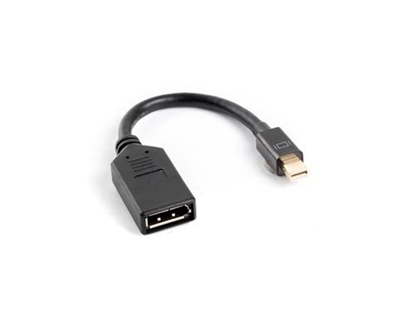 Изображение Adapter mini Displayport (M) -> DisplayPort (F) na kablu 10cm    czarny 