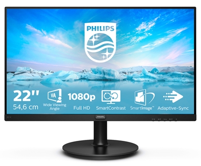 Изображение Philips V Line 221V8A/00 LED display 54.6 cm (21.5") 1920 x 1080 pixels Full HD Black