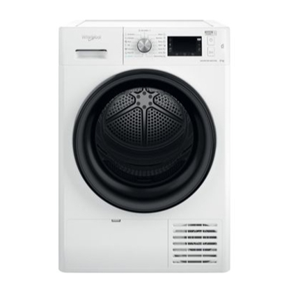 Picture of WHIRLPOOL Dryer FFT M22 8X3B EE, 8kg, A+++, Depth 65 cm, Black doors, Heat pump, SenseInverter motor, Freshcare+