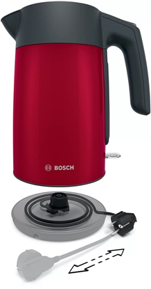 Изображение Electric kettle Bosch TWK 7L464, 2400 W, 1.7 l Red