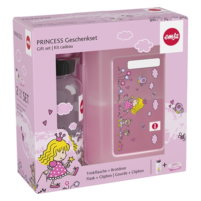 Picture of Emsa Kids Water Bottle 0,4l + lunch box princess 518137 set