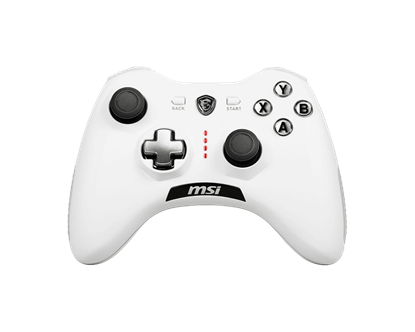 Attēls no MSI FORCE GC20 V2 WHITE Gaming Controller 'PC and Android ready, Wired, adjustable D-Pad cover, Dual vibration motors, Ergonomic design, detachable cables'