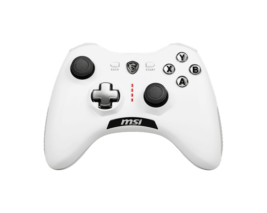 Picture of MSI FORCE GC20 V2 WHITE Gaming Controller 'PC and Android ready, Wired, adjustable D-Pad cover, Dual vibration motors, Ergonomic design, detachable cables'
