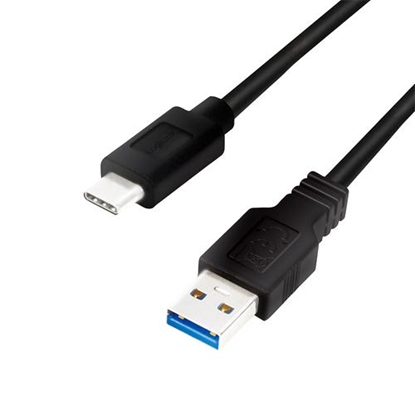Изображение Kabel USB LogiLink USB-A - USB-C 3 m Czarny (CU0171)
