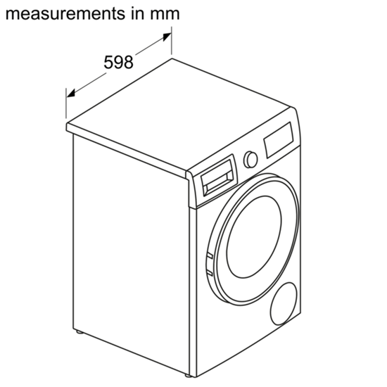 Picture of BOSCH Washing machine - Dryer WNA134L0SN, 8/5 kg, 1400 rpm, energy class E, depth 59 cm
