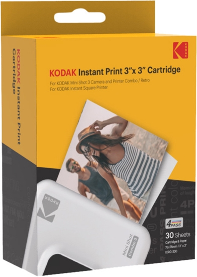 Picture of Kodak ink cartridge + photo paper 3x3" 30 sheets