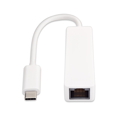 Picture of V7 White USB Video Card USB-C Male to RJ45 Male