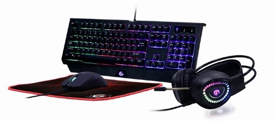 Picture of Gembird 4-in-1 Backlight Gaming Kit Phantom Black
