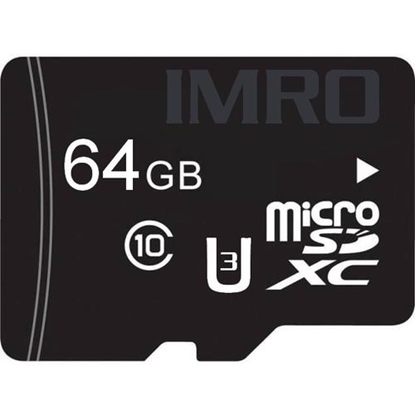 Attēls no Karta Imro MicroSDXC 64 GB Class 10 UHS-I/U3  (10/64G UHS-3 ADP)