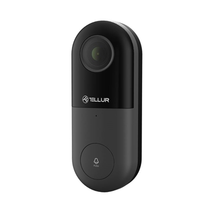 Изображение Tellur Smart WiFi Video DoorBell 1080P, PIR, Wired black