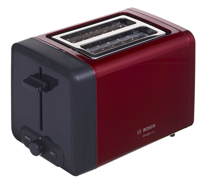 Attēls no Bosch TAT4P424DE toaster 2 slice(s) 970 W Black, Red