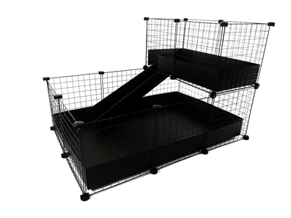 Pilt C&C Modular cage 3x2 + Loft 2x1+ black Ramp