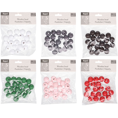 Picture of Fl.dekors Pērles Kapel koka 20mm 20gab.