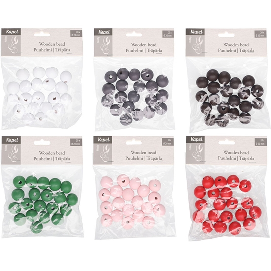 Picture of Fl.dekors Pērles Kapel koka 20mm 20gab.