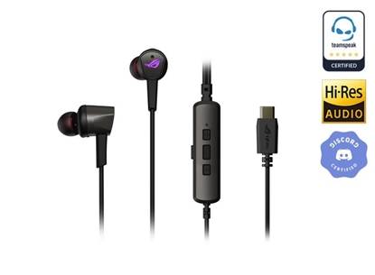 Attēls no ASUS ROG CETRA II Headphones Wired In-ear Gaming USB Type-C Black