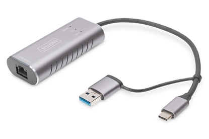 Attēls no Karta sieciowa przewodowa USB 3.1 Typ C + USB A do 1x RJ45 2.5 Gigabit Ethernet 10/100/1000/2500Mbps