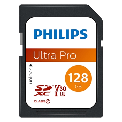 Attēls no Philips SDXC Card          128GB Class 10 UHS-I U3 V30 A1