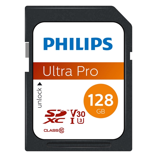 Picture of Philips SDXC Card          128GB Class 10 UHS-I U3 V30 A1