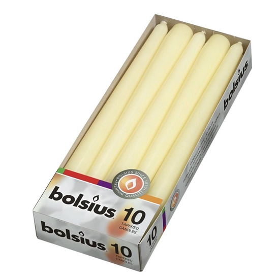 Picture of Galda svece 245/23.5mm 7.5h 10gab. Ivory