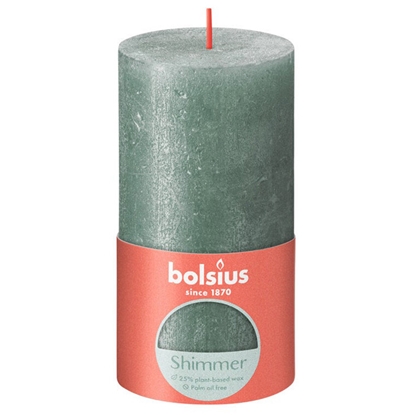 Attēls no Svece Rustic Shimmer 130/68mm 60h zila