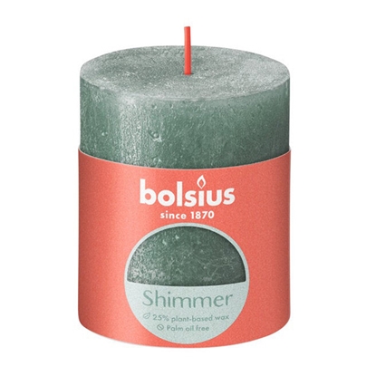 Attēls no Svece Rustic Shimmer 80/68mm 35h zila