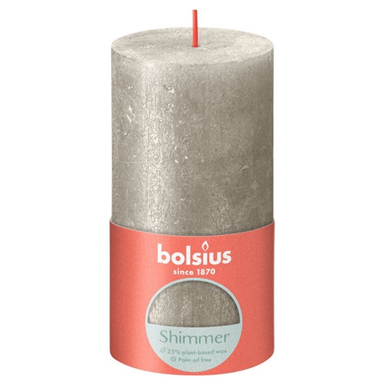 Picture of Svece stabs Rustic Shimmer 130/68mm 60h Champagne