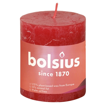 Picture of Svece stabs Rustic Shine 80/68mm 35h Delicate red