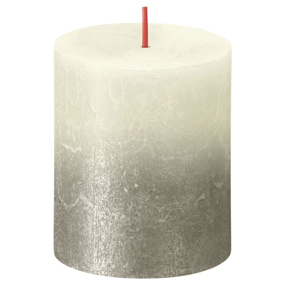 Picture of Svece stabs Rustic Sunset 80/68mm 35h Soft pearl+Champagne