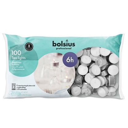 Picture of Tējassveces 100gab. 6h balta