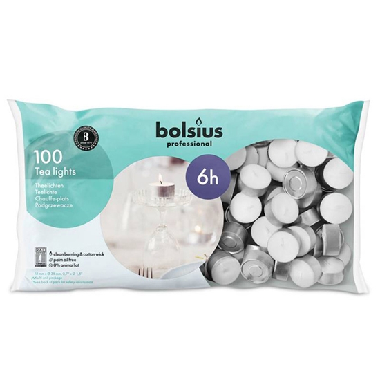 Picture of Tējassveces 100gab. 6h balta