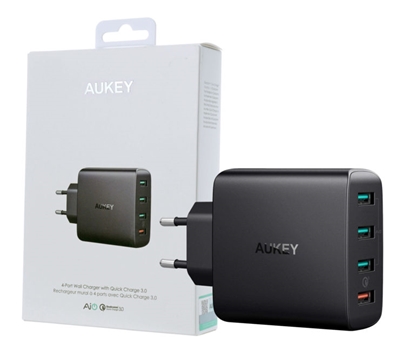 Attēls no AUKEY PA-T18 mobile device charger 4xUSB Quick Charge 3.0 10.2A 42W