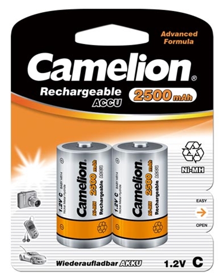 Изображение Camelion | C/HR14 | 2500 mAh | Rechargeable Batteries Ni-MH | 2 pc(s)