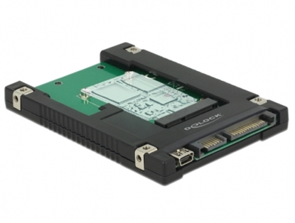 Изображение Delock 2.5″ Converter SATA 22 pin / USB 2.0 Type Mini-B > 1 x mSATA / Mini PCIe Slot