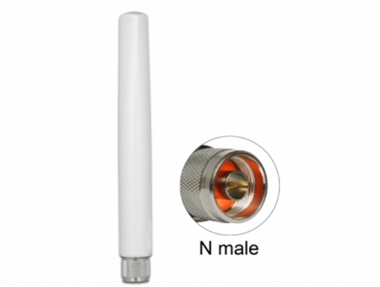 Picture of Delock 433 MHz Antenna N plug 1.45 dBi omnidirectional fixed outdoor white