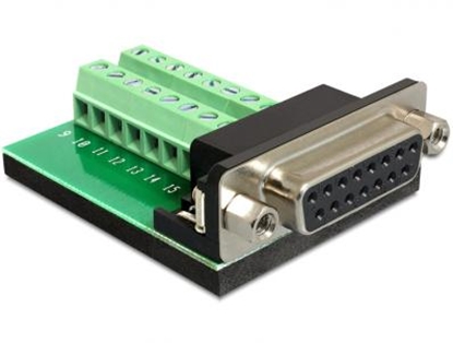 Picture of Delock Adapter Sub-D 15 pin Gameport female  Terminal block 16 pin
