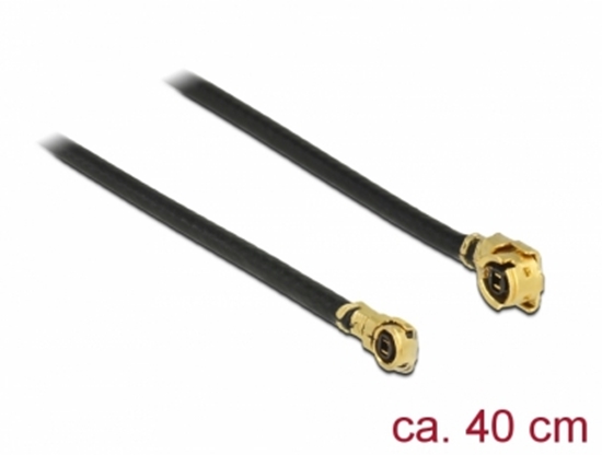 Picture of Delock Antenna Cable MHF / U.FL-LP-068 compatible plug > MHF IV/ HSC MXHP32 compatible plug 40 cm 1.13